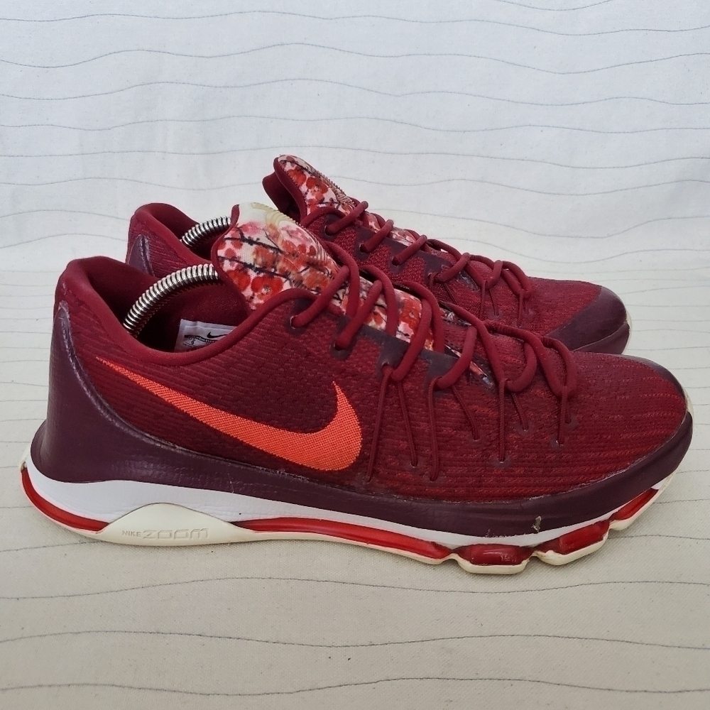 Nike Mens Zoom Perseverance KD 8 Red Cherry Blossom Basketball Sneakers Size 9